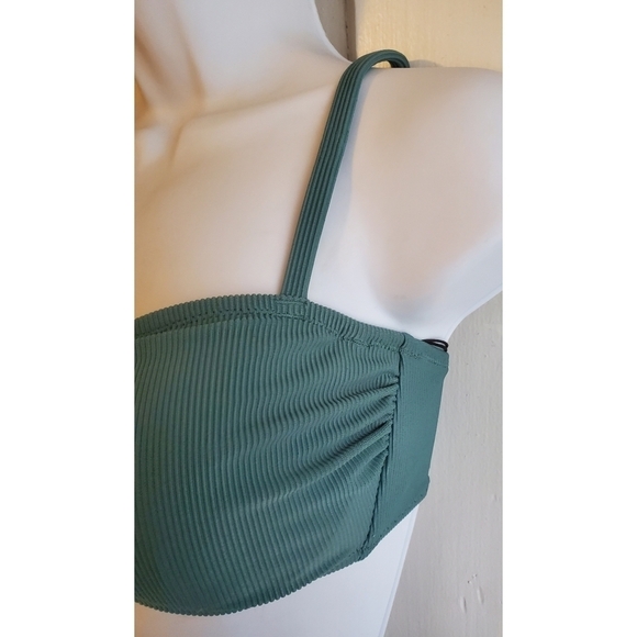 NEW Shade & Shore Ribbed Ring Front Bandeau Bikini Top - Picture 4 of 10